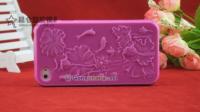 荷花浮雕 iPhone 4S 手机壳 厂家直供，匠心独运